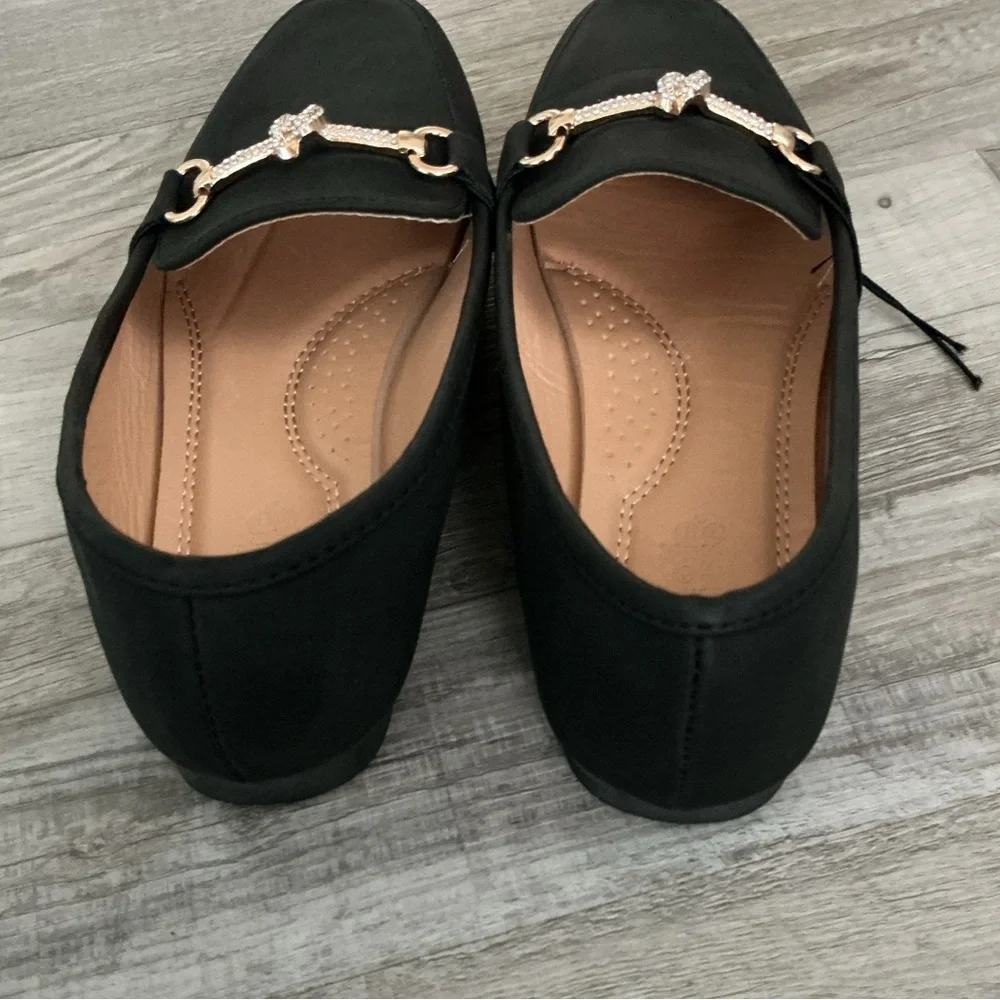 Charlotte Russe Black Flat Loafers